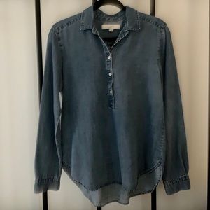 LOFT chambray blouse